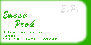 emese prok business card